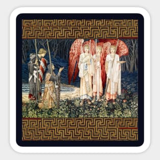 Quest for the Holy Grail,The Attainment,Vision of the Angels to Sir Galahad, Sir Bors and Sir Percival Sticker